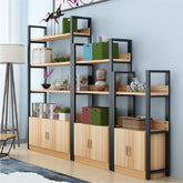 簡約文青風木制架 (含櫃) Simple Fashionable Bookcase (with cabinet) 香港辦公室傢俬及設計工程中心 Branding Works Furniture & Office Design